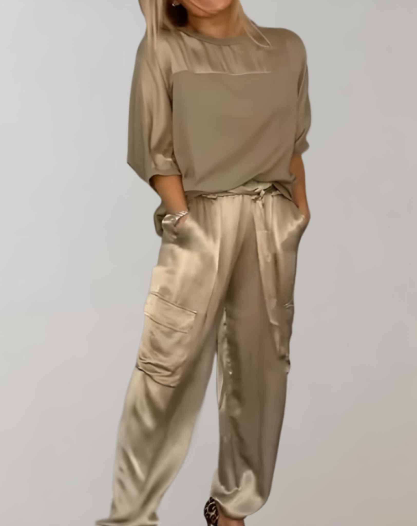 THE FINLEY | SILKY CARGO LOUNGE SET