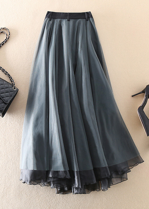THE NORELLE | TULLE PATCHWORK MIDI SKIRT