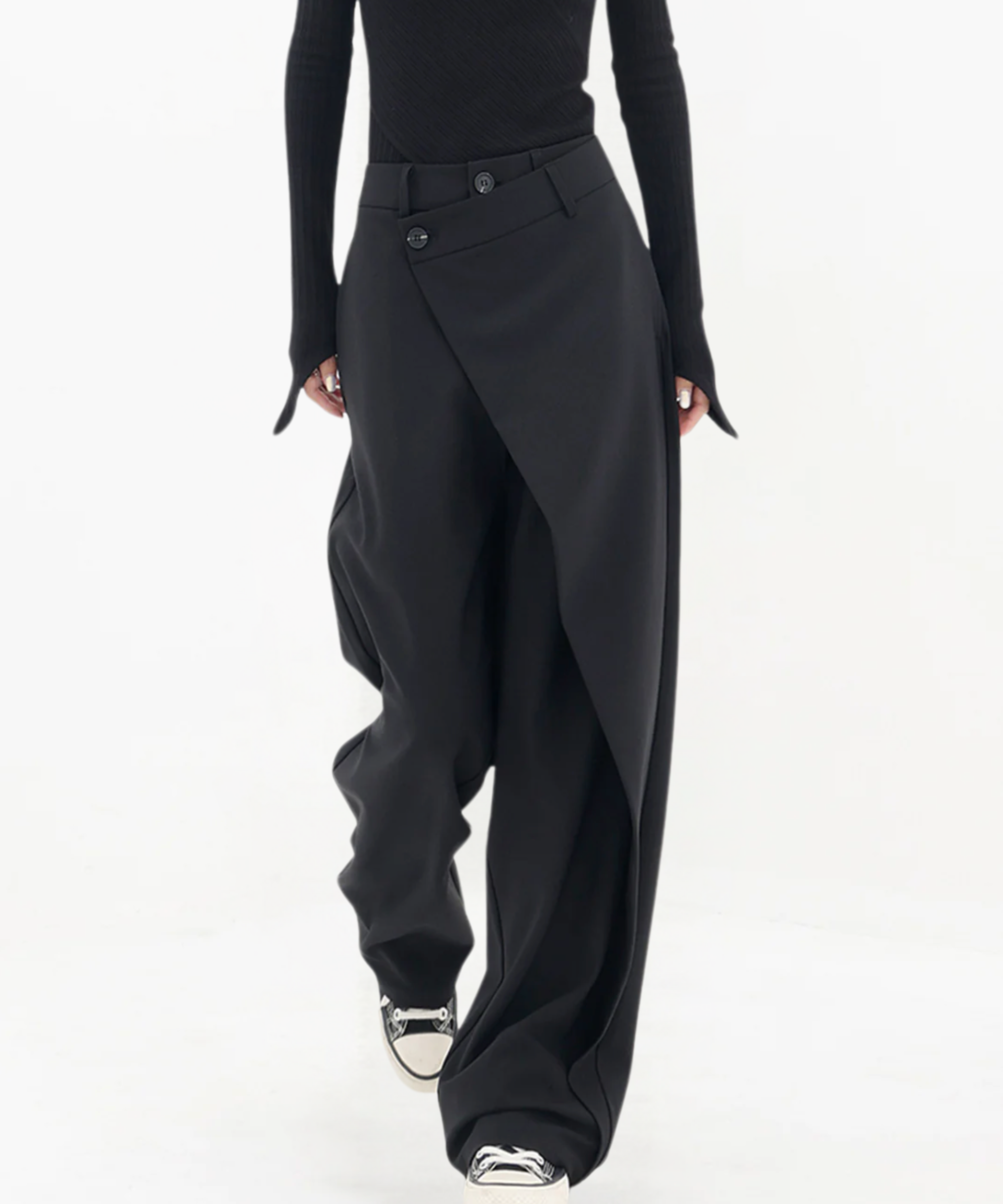 THE MADISON | BUTTON WIDE LEG DRESS PANTS