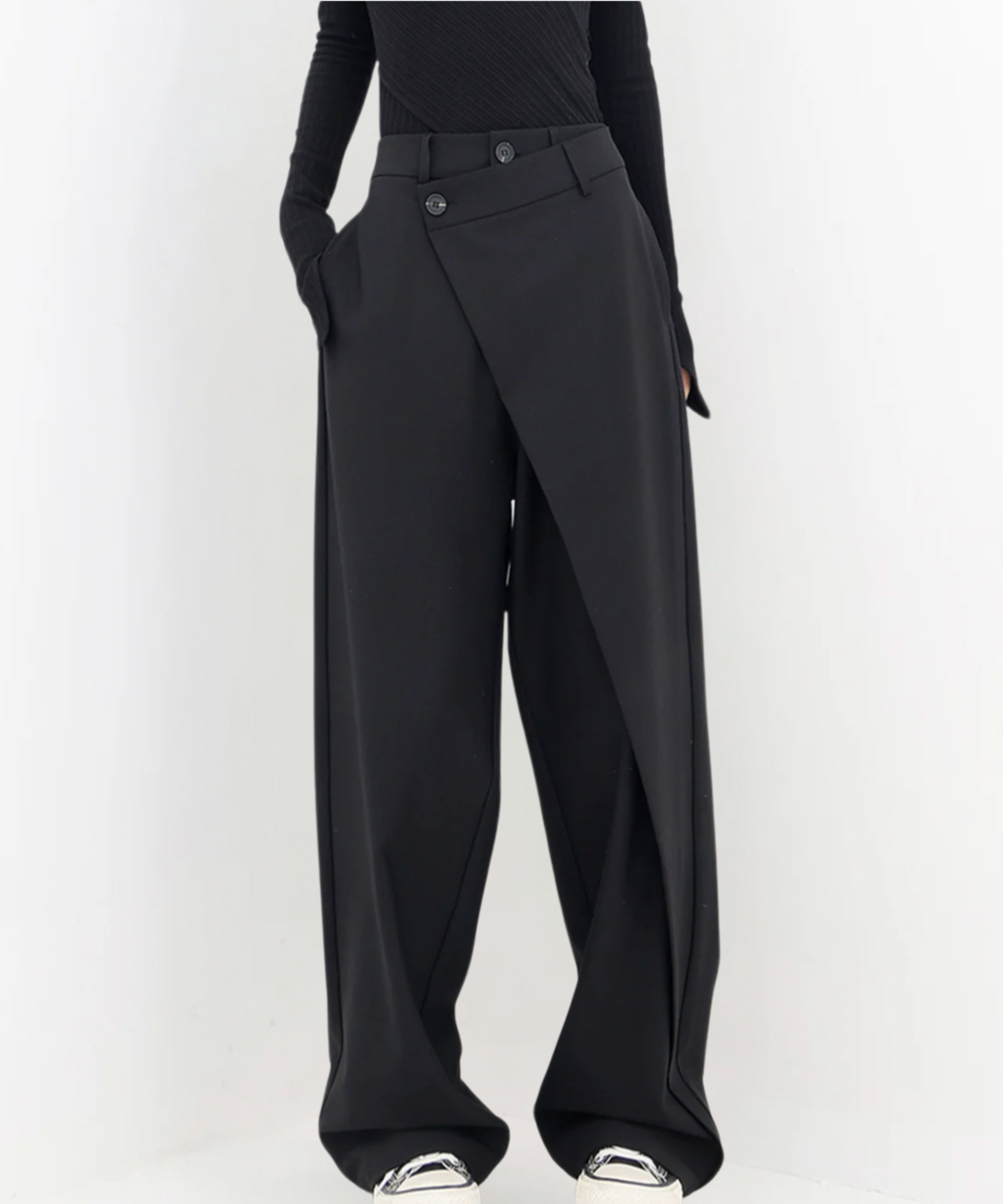 THE MADISON | BUTTON WIDE LEG DRESS PANTS