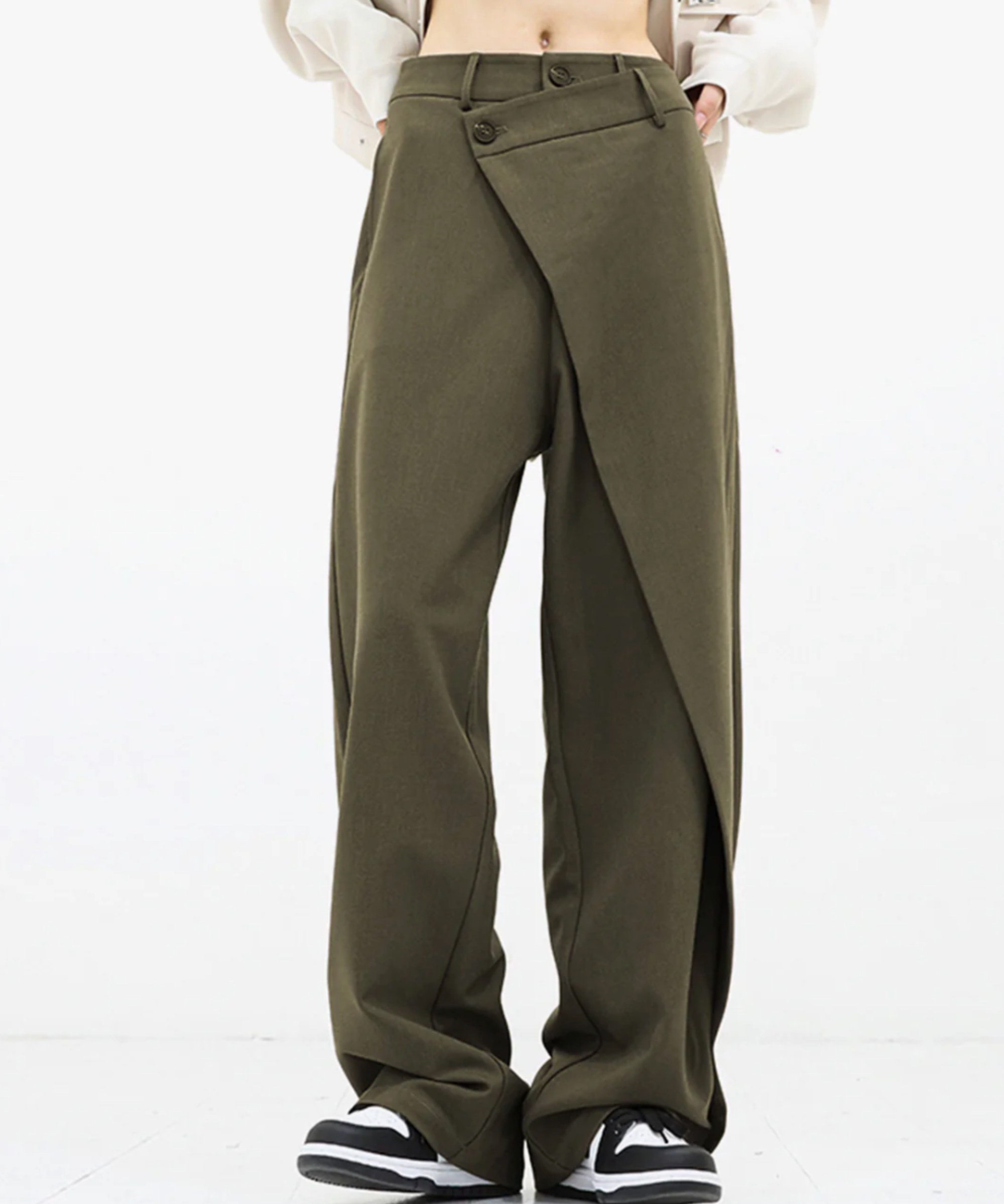 THE MADISON | BUTTON WIDE LEG DRESS PANTS
