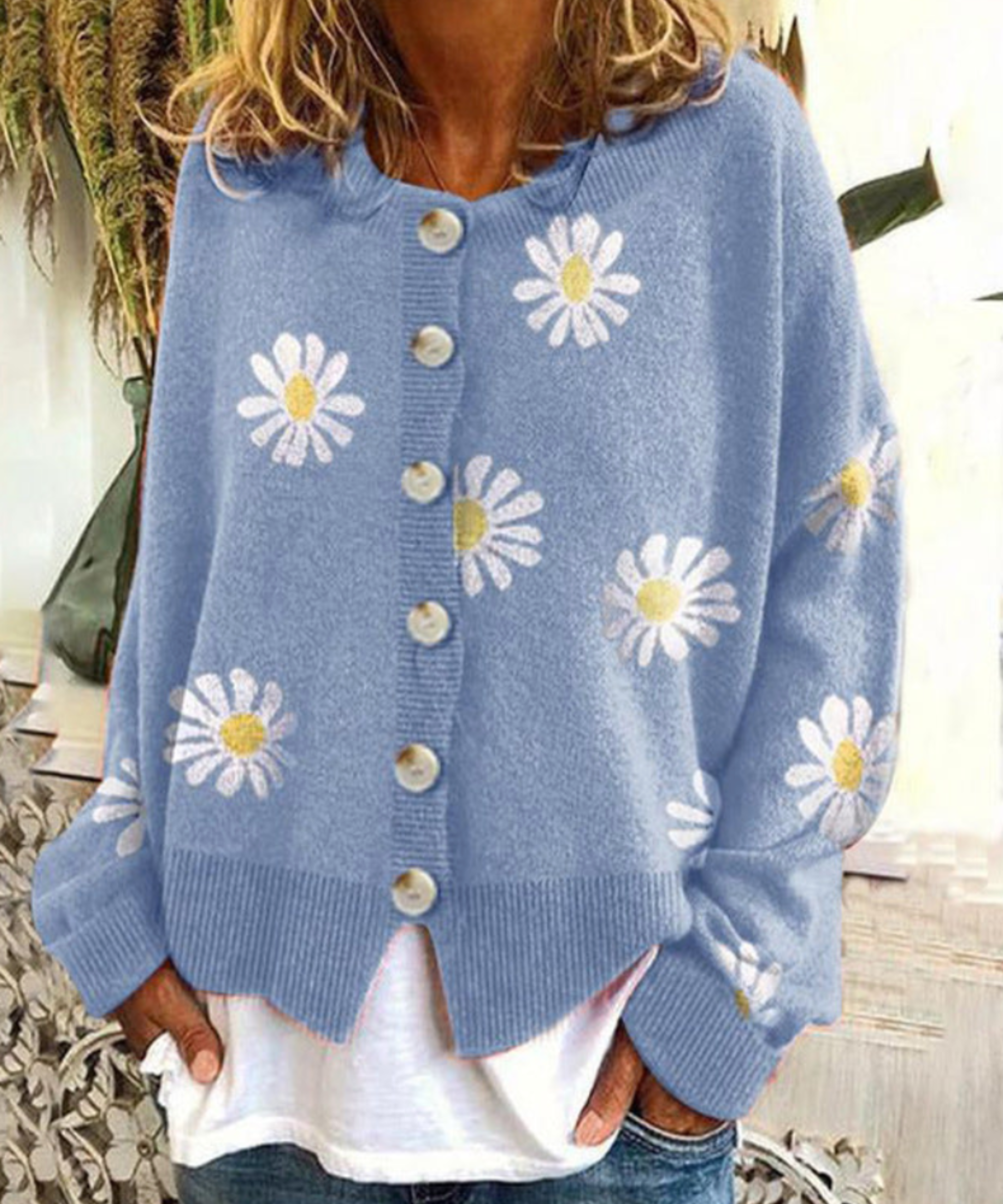 THE FLORAL | EMBROIDERY KNITTED SWEATER CARDIGAN