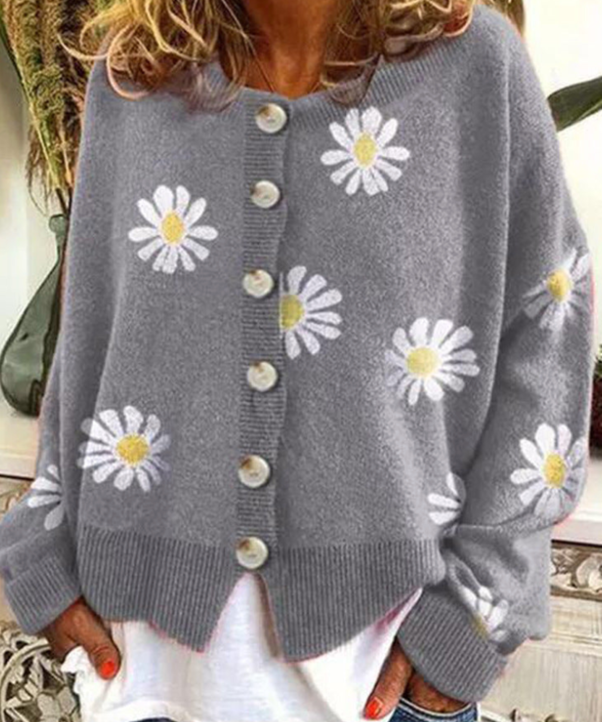 THE FLORAL | EMBROIDERY KNITTED SWEATER CARDIGAN