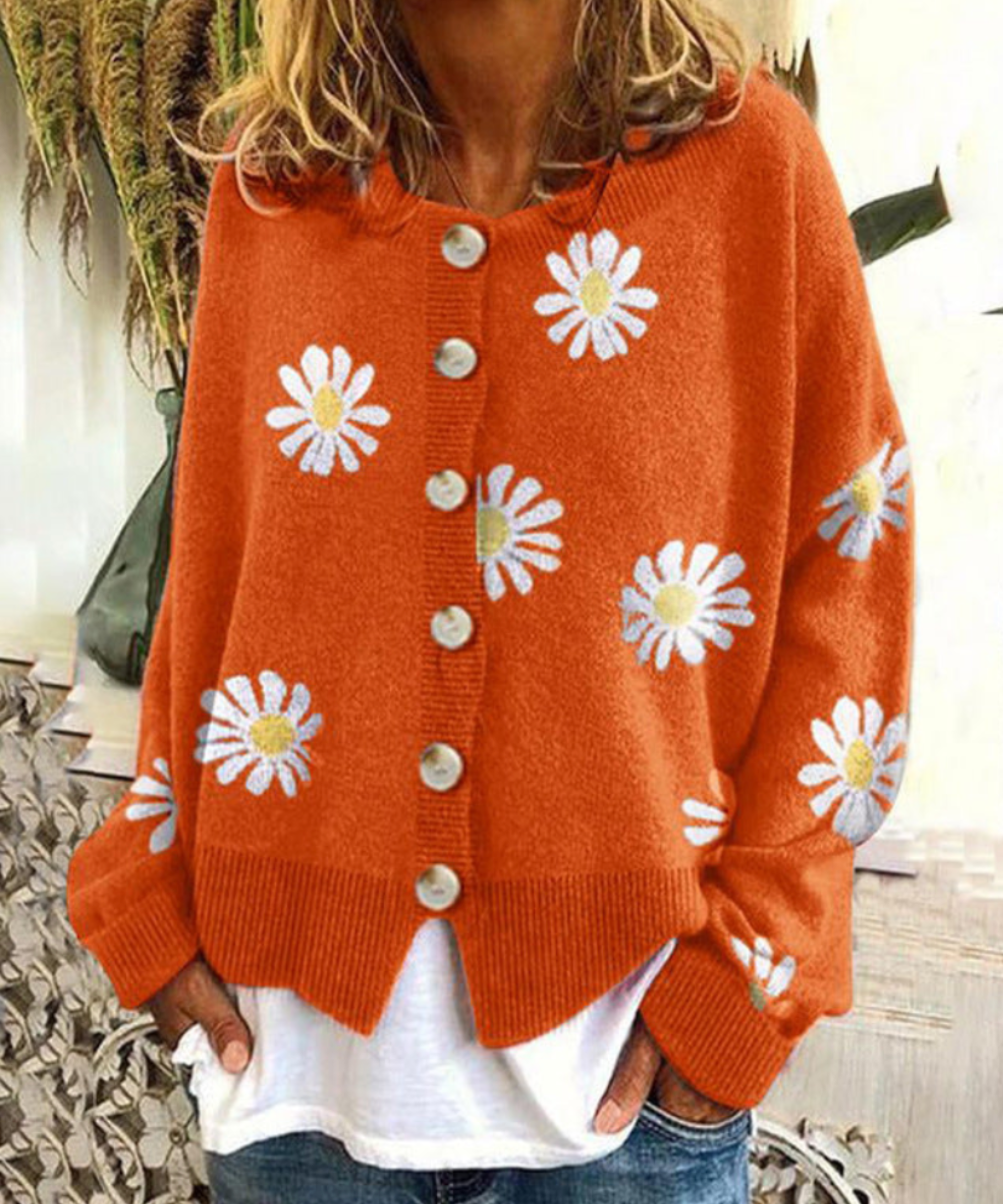 THE FLORAL | EMBROIDERY KNITTED SWEATER CARDIGAN