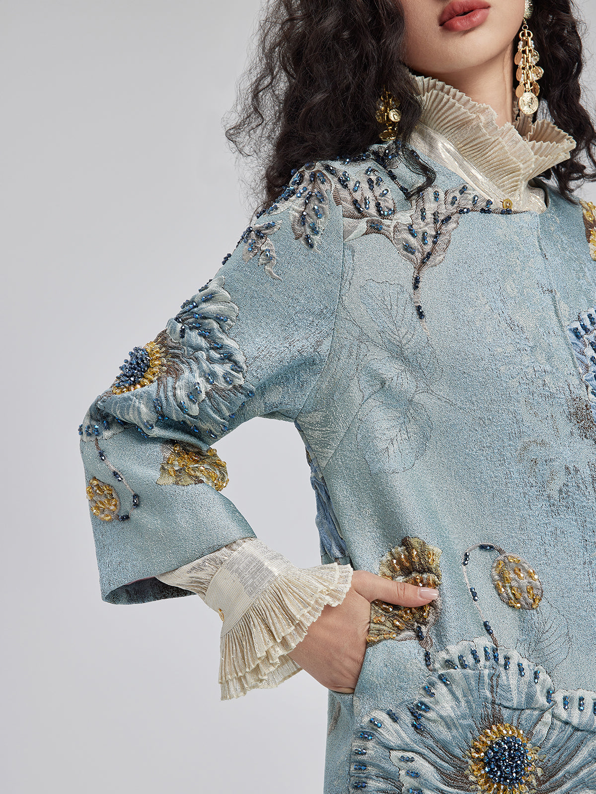 THE SERAPHINA | HANDCRAFTED 3D FLORAL BEADED JACKET