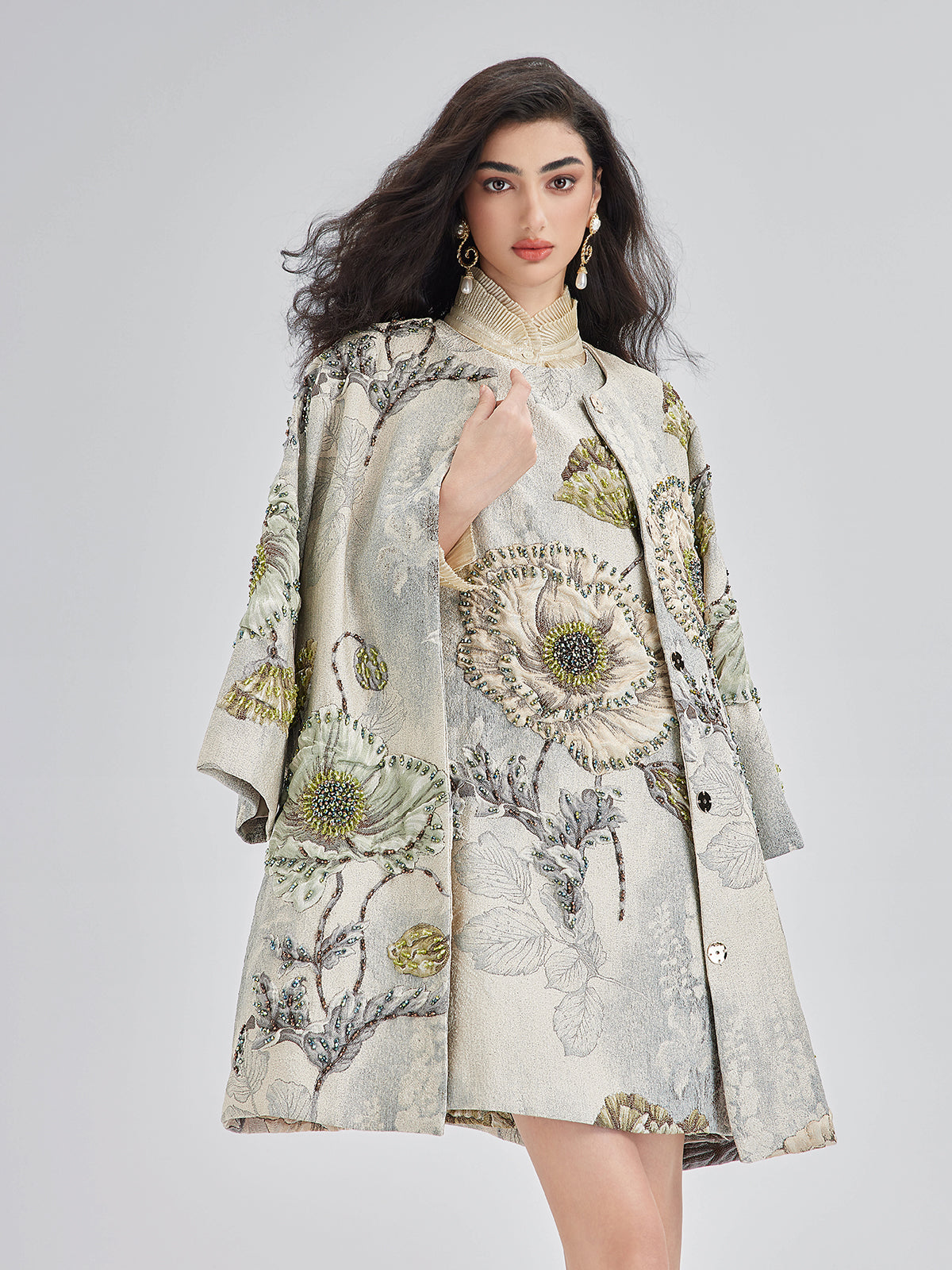 THE SERAPHINA | HANDCRAFTED 3D FLORAL BEADED JACKET