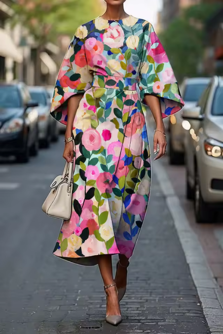 THE CELESTE | ELEGANT FLORAL DRESS