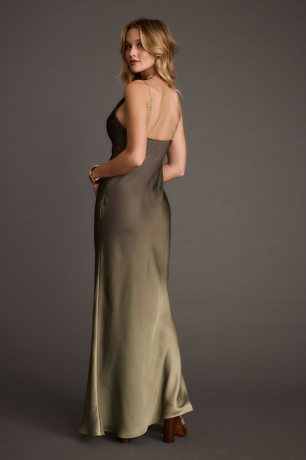 THE NOEMI | SATIN OMBRÉ MAXI DRESS