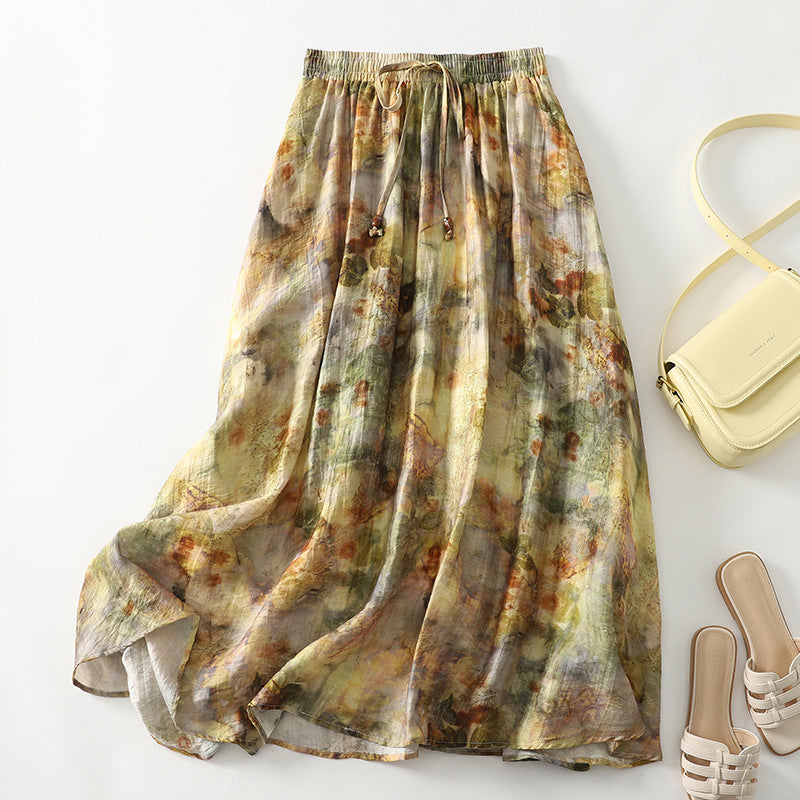 THE MARCELINE | FLOWING LINEN SKIRT
