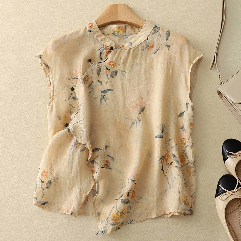 THE LIRIA | LINEN BLEND BLOUSE