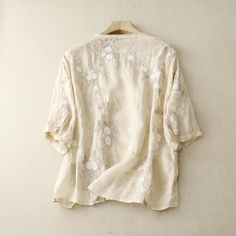 THE MAIRA | LINEN BLOUSE