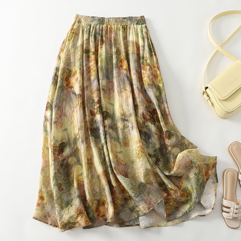 THE MARCELINE | FLOWING LINEN SKIRT