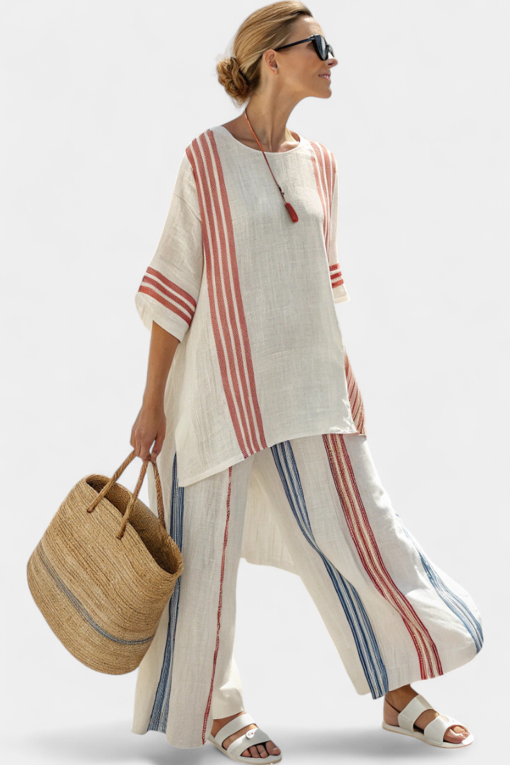 THE MIRELLE | STRIPED LINEN CO-ORD