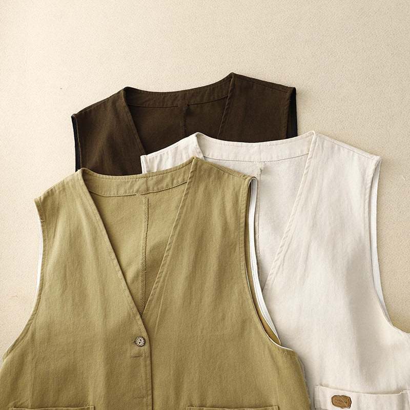THE EMMELINE | RELAXED LINEN VEST