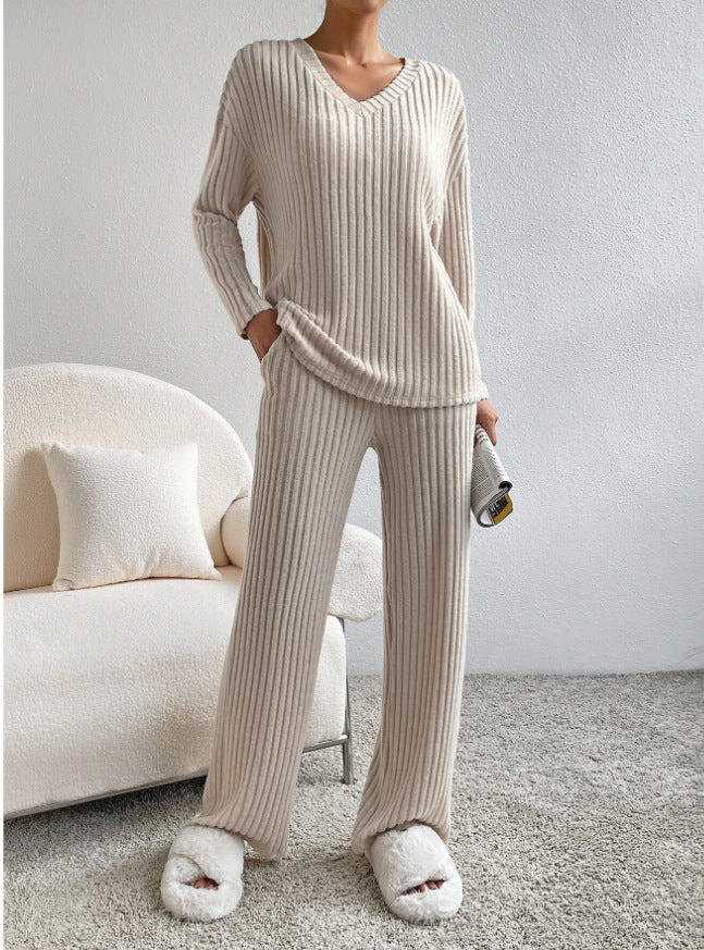 THE MELINA | RIBBED KNIT LOUNGE SET