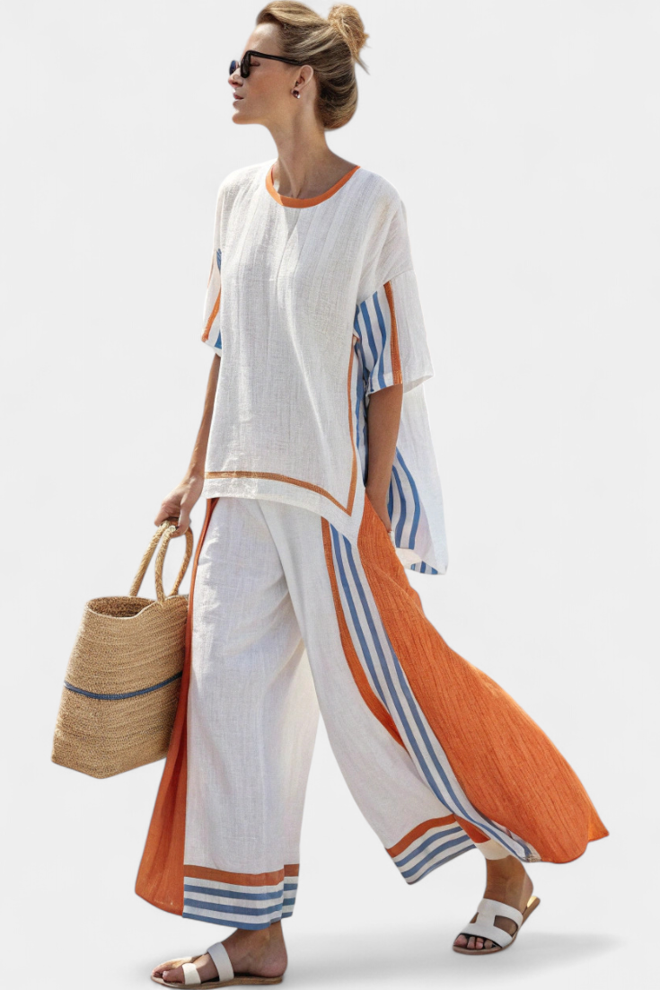 THE MIRELLE | STRIPED LINEN CO-ORD