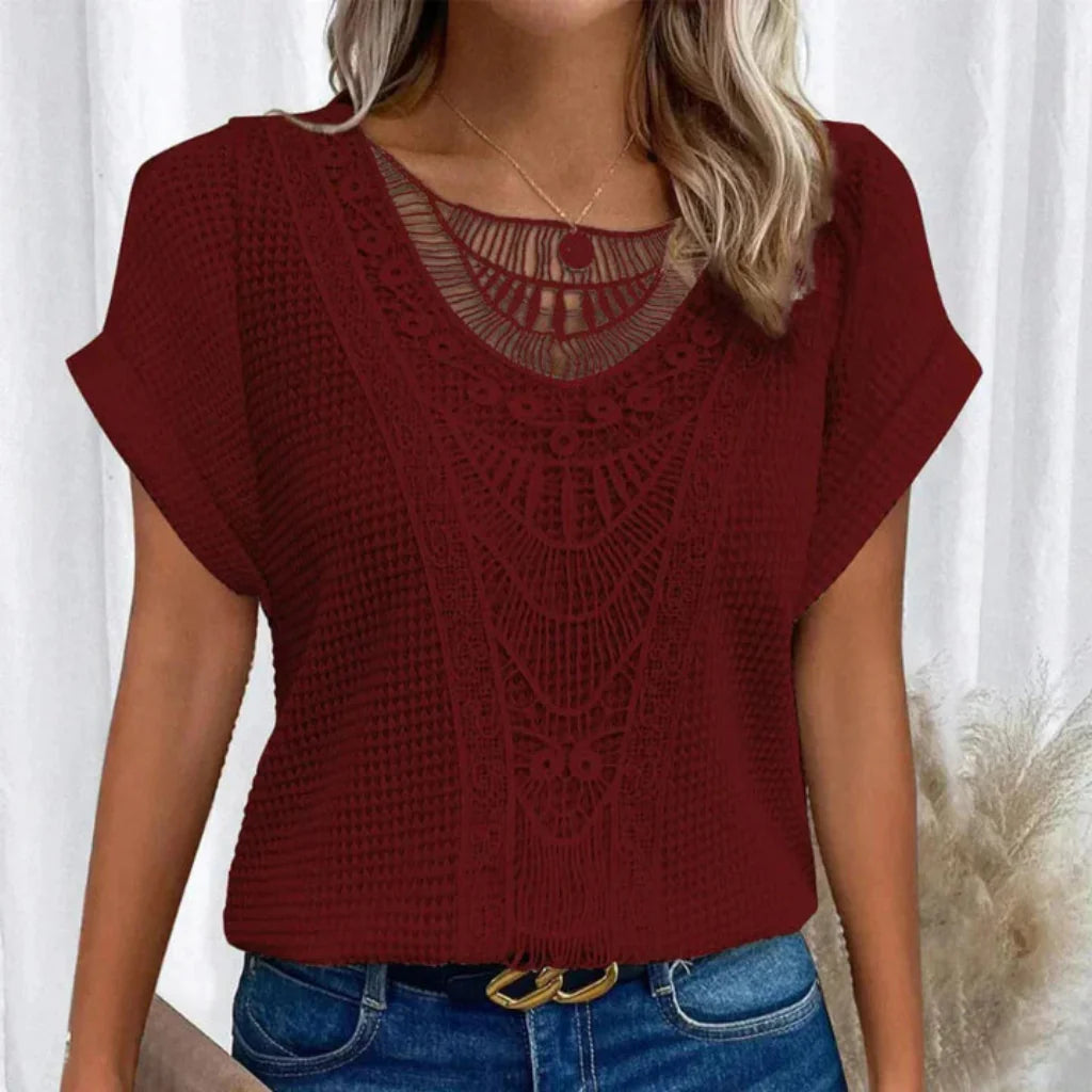 THE ELIORA | ELEGANT LACE SWEATER