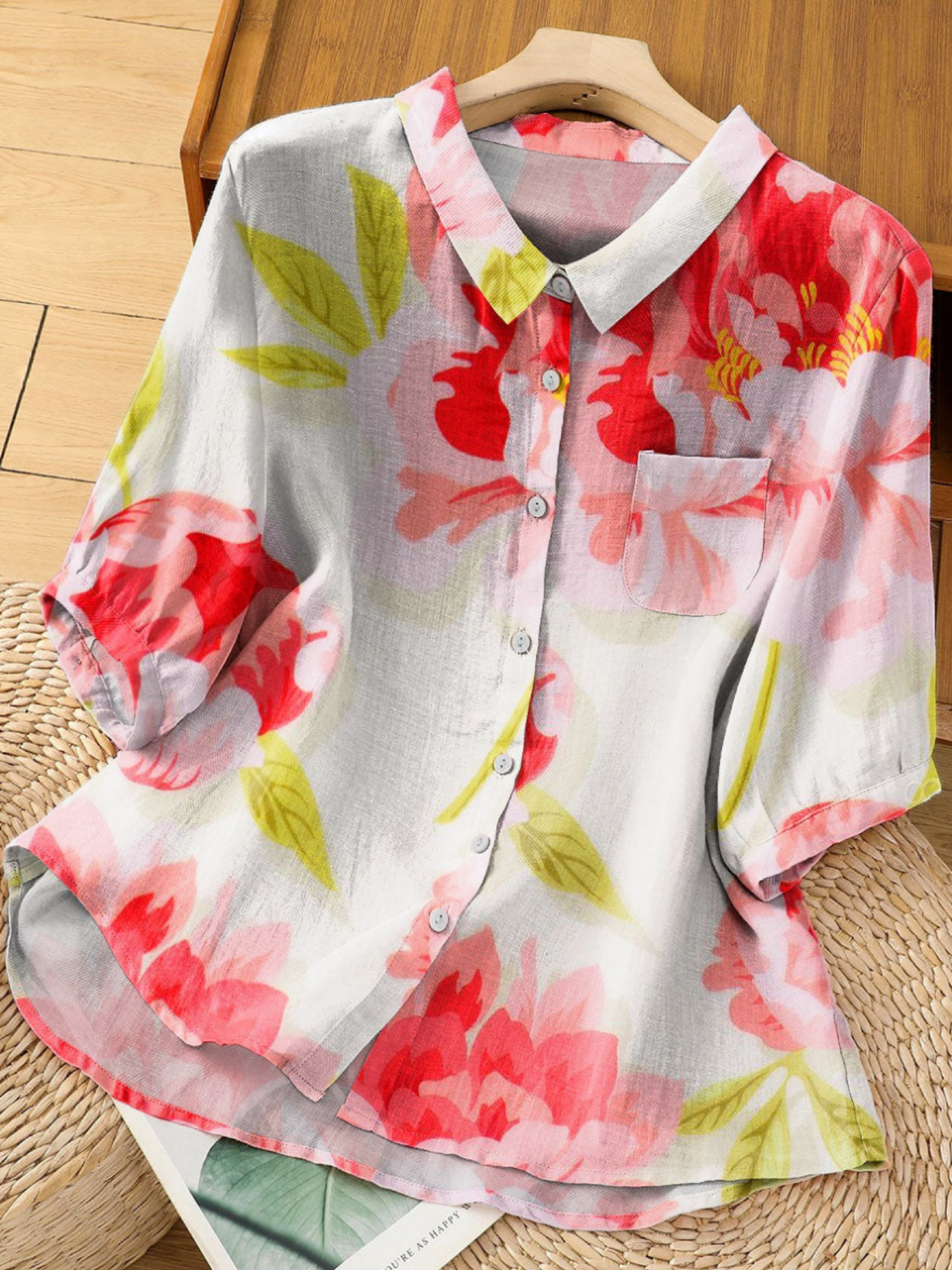 THE LILIAN | VINTAGE FLORAL ART PRINT SHIRT