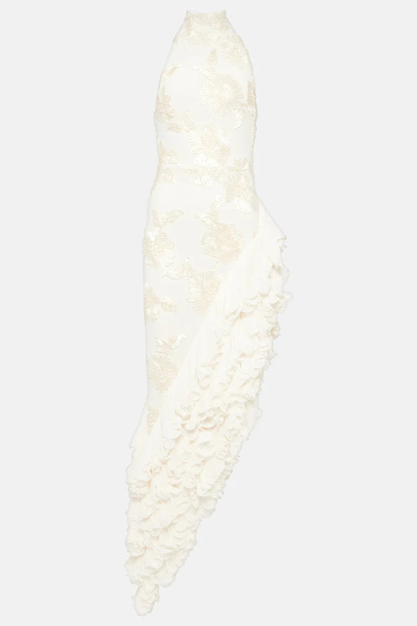 THE JANE | FLORAL APPLIQUE MAXI DRESS