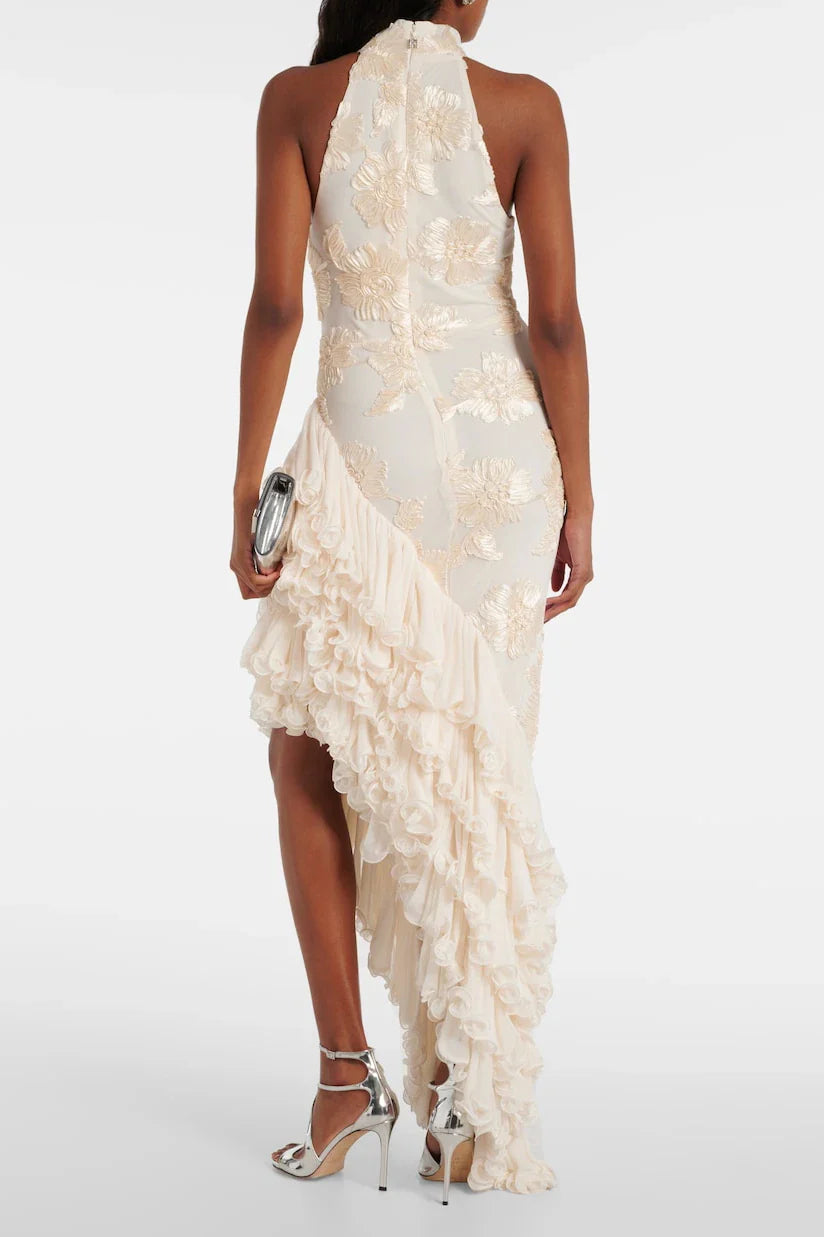 THE JANE | FLORAL APPLIQUE MAXI DRESS