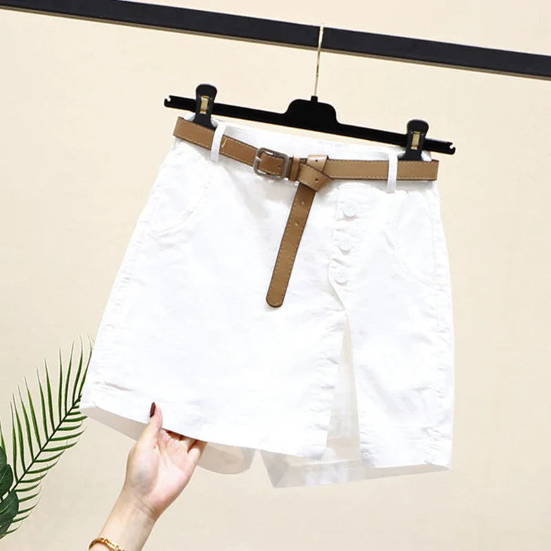 THE ARLETTE | LOOSE BELTED SKORT PANTS