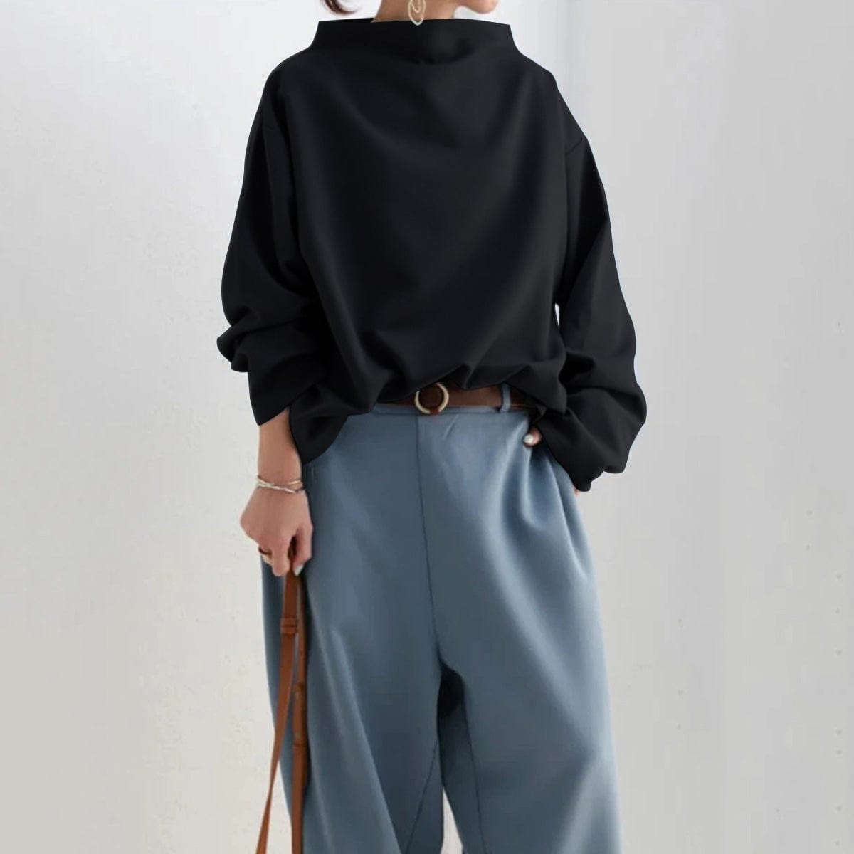THE COLETTE | CLASSIC HIGH-NECK BLOUSE