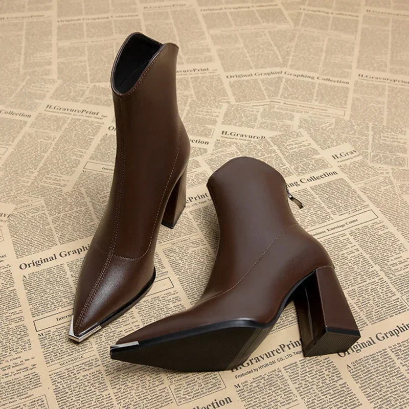THE LISE | CHROME TIP CHELSEA BOOTS