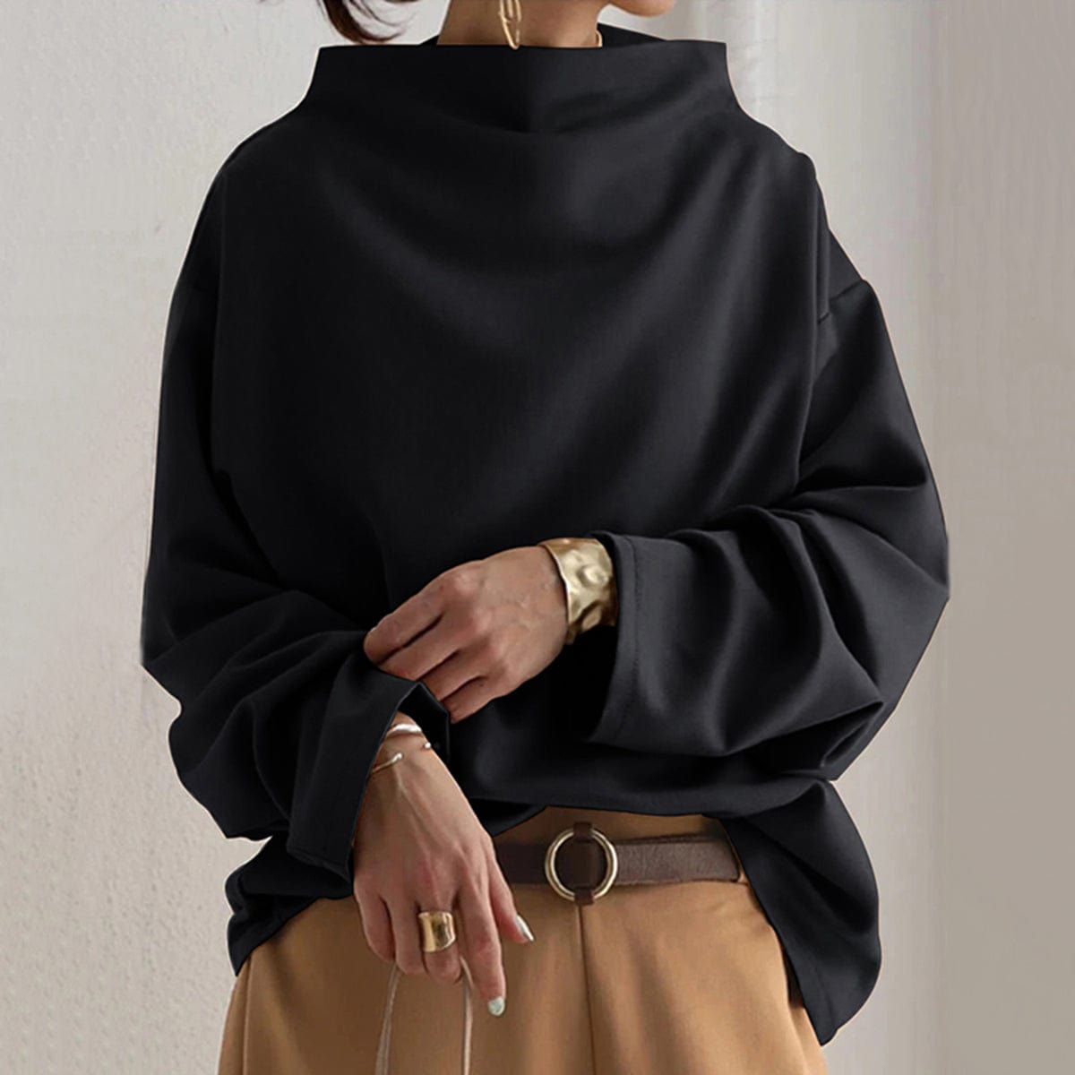 THE COLETTE | CLASSIC HIGH-NECK BLOUSE