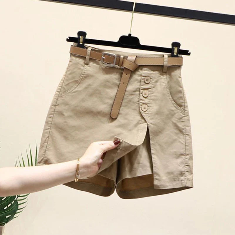 THE ARLETTE | LOOSE BELTED SKORT PANTS