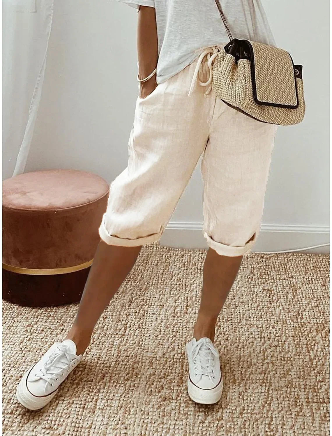 THE AURELIE | RELAXED LINEN HAREM PANTS
