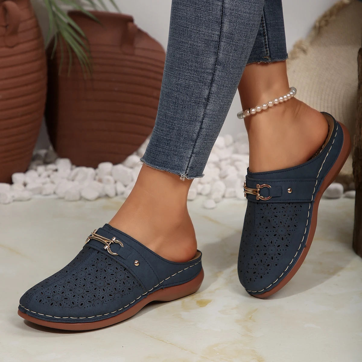 THE SOLARA | LIGHTWEIGHT WEDGE MULES