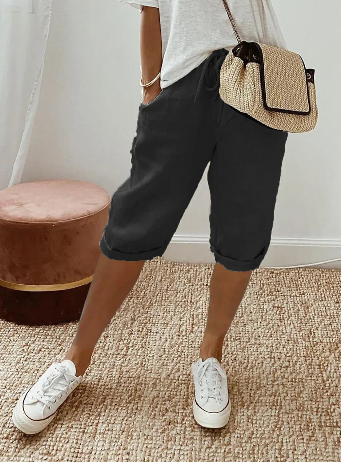 THE AURELIE | RELAXED LINEN HAREM PANTS