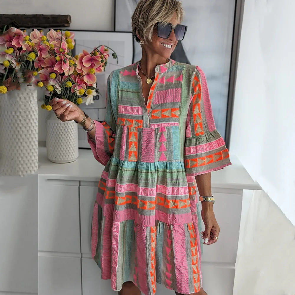 THE AMELISE | ELEGANT SUMMER MIDI DRESS