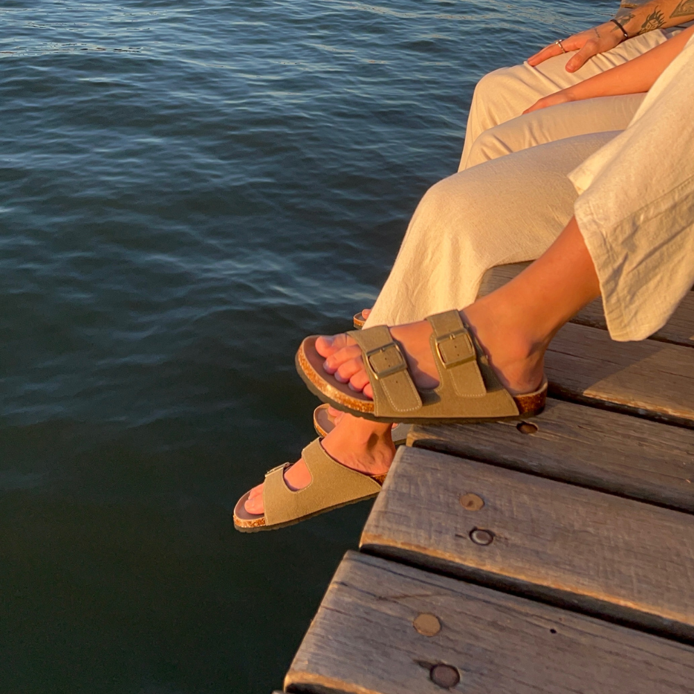 THE TUNDRA LITE | SUEDE SANDALS GREEN