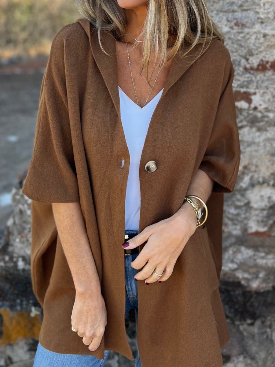 THE ROWENA | RELAXED BUTTON POCKET CAPE