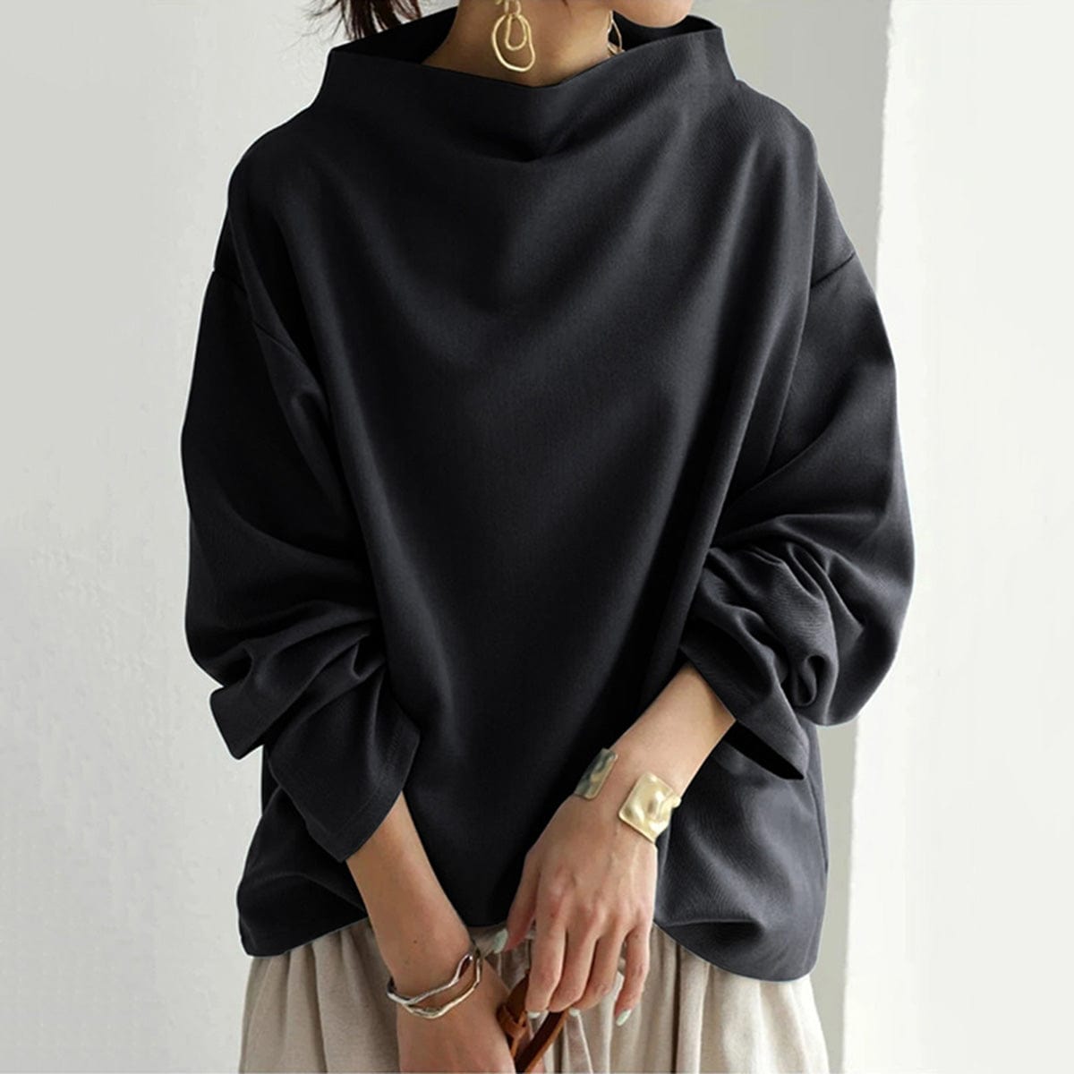 THE COLETTE | CLASSIC HIGH-NECK BLOUSE