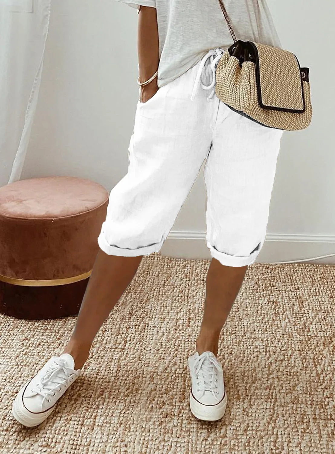 THE AURELIE | RELAXED LINEN HAREM PANTS