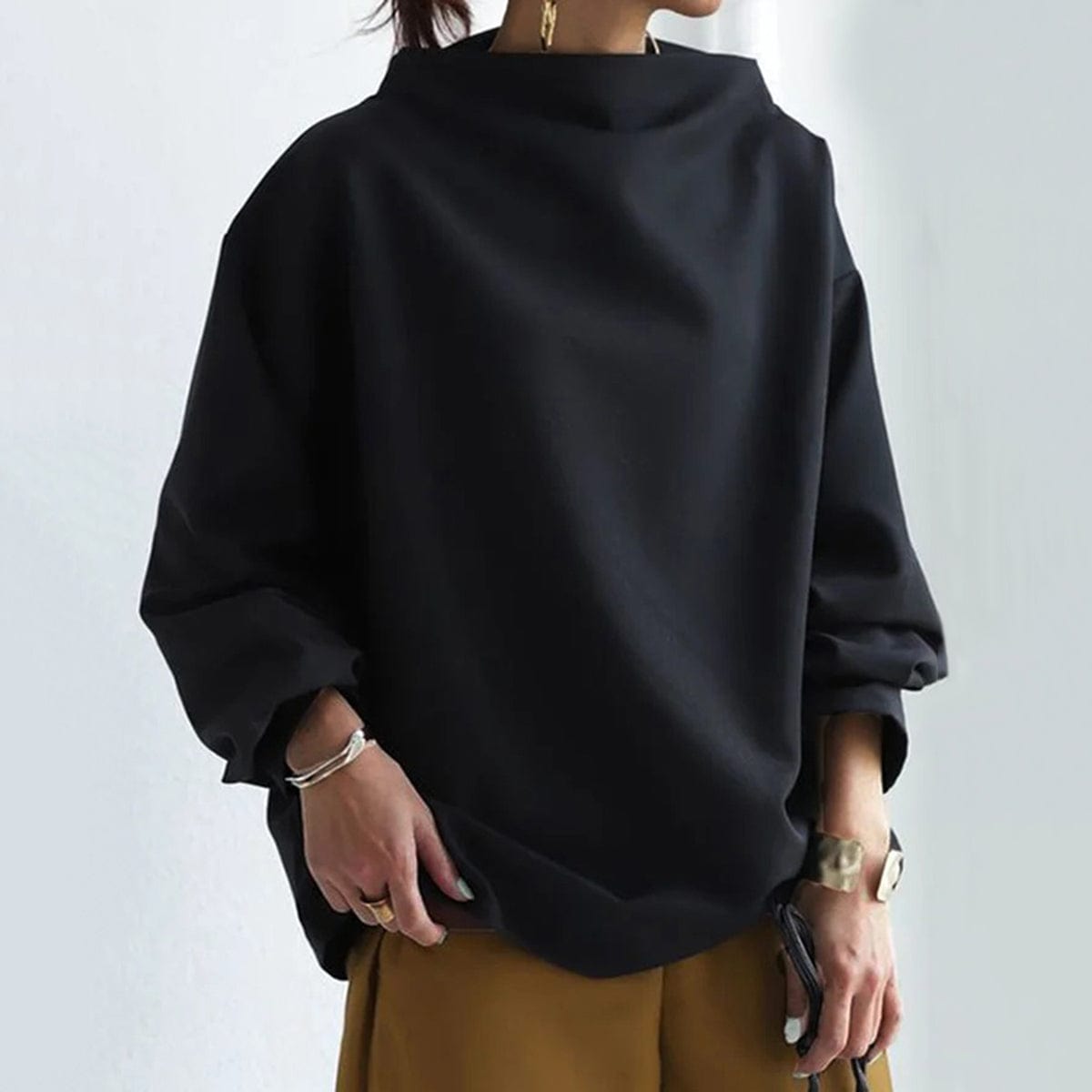 THE COLETTE | CLASSIC HIGH-NECK BLOUSE
