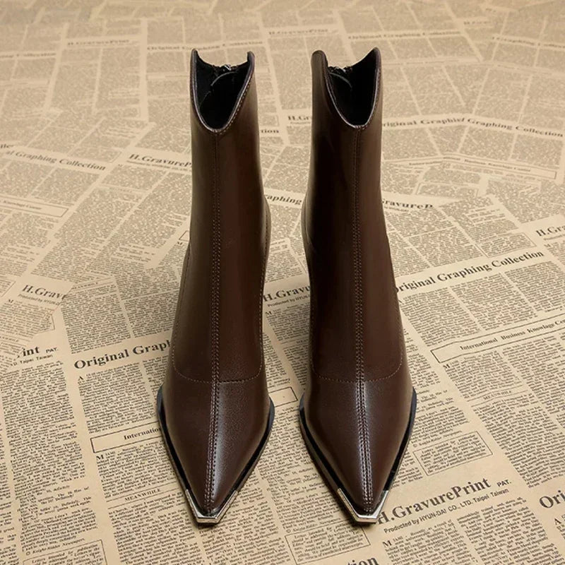 THE LISE | CHROME TIP CHELSEA BOOTS