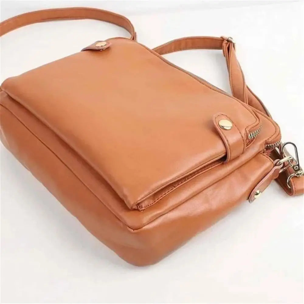 THE SORAYA | TRIPLE-ZIP LEATHER CROSSBODY