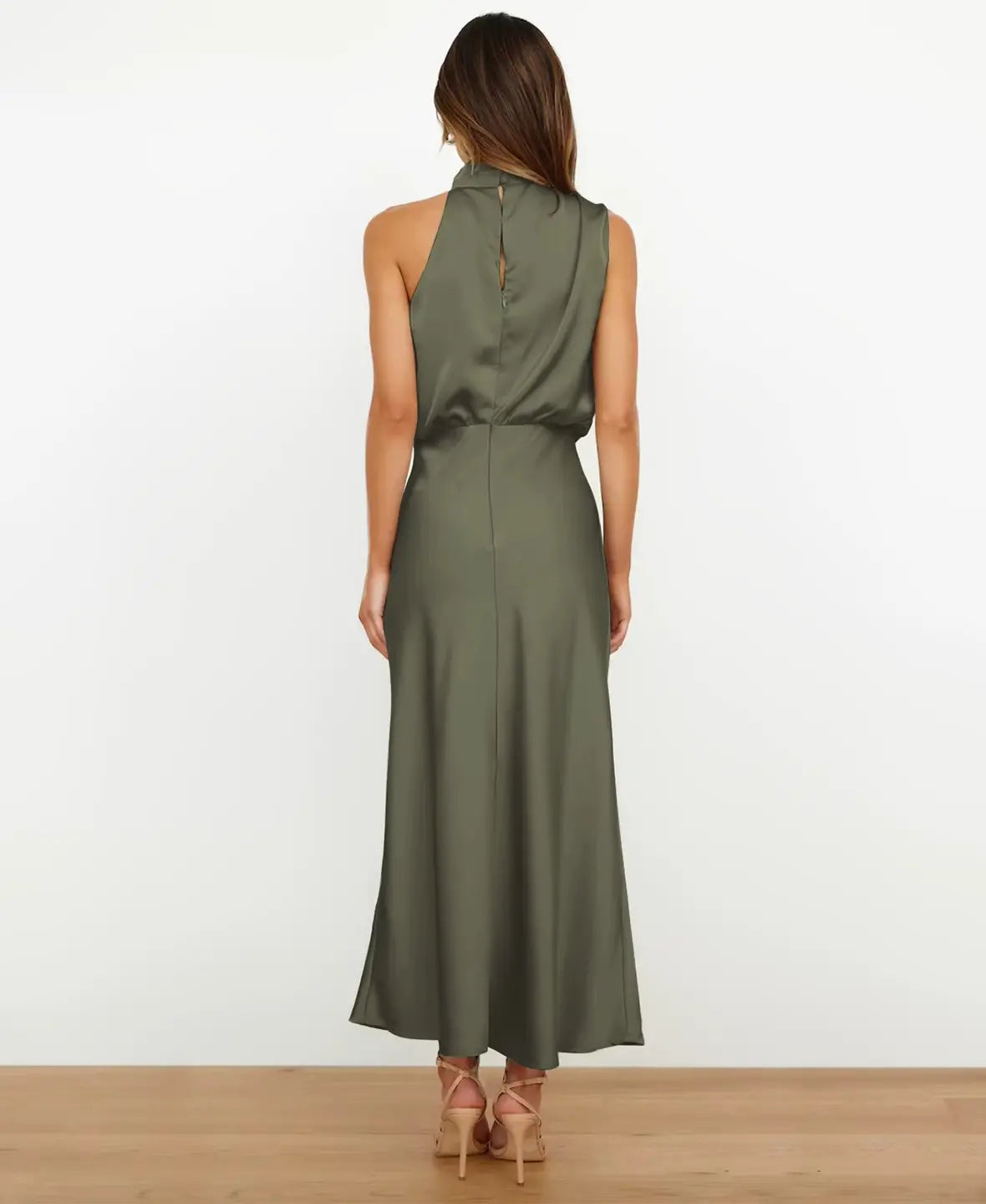 THE SOLÈNE | ELEGANT HIGH-WAIST MIDI DRESS