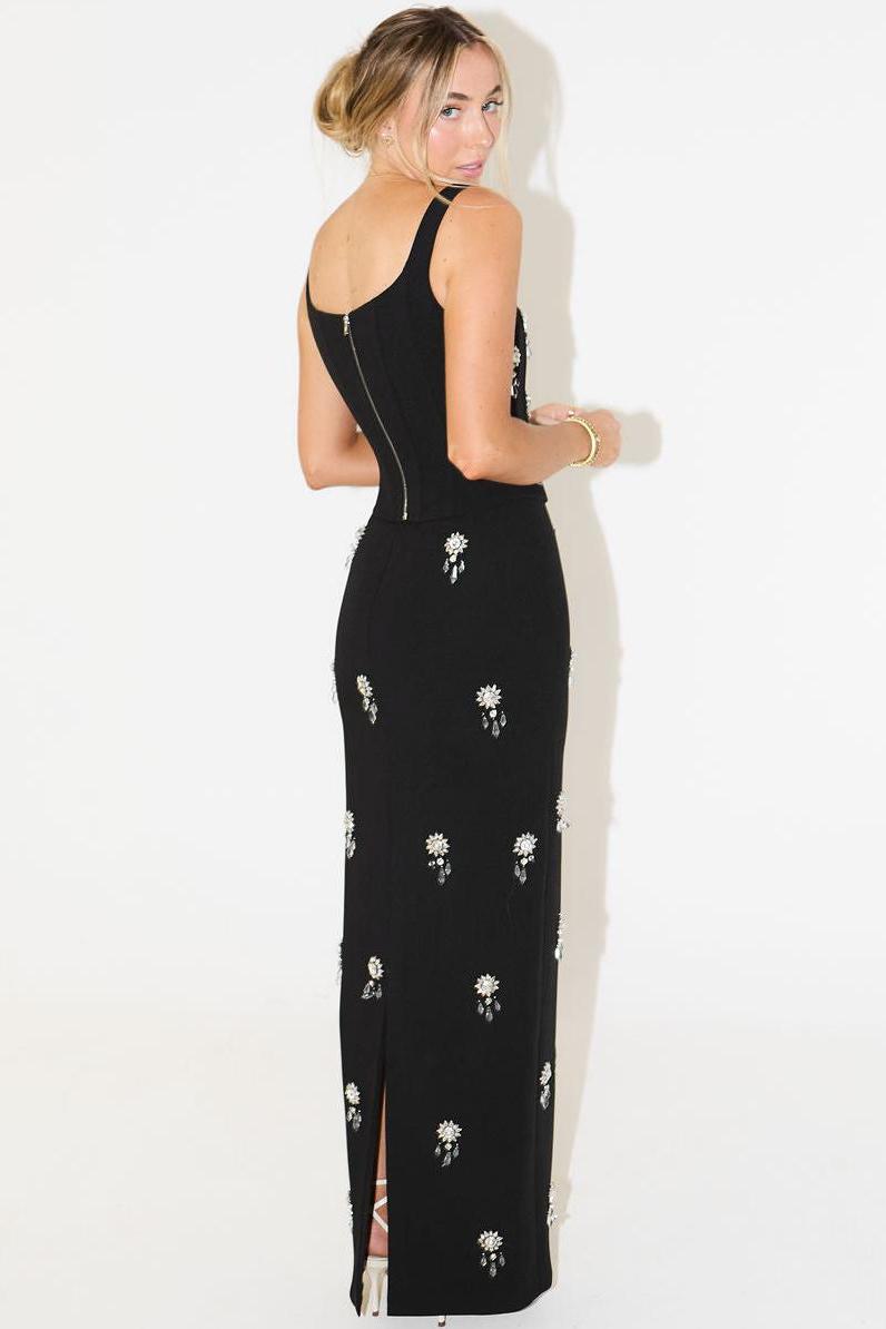 THE CELESTE | CRYSTAL MAXI SKIRT SET