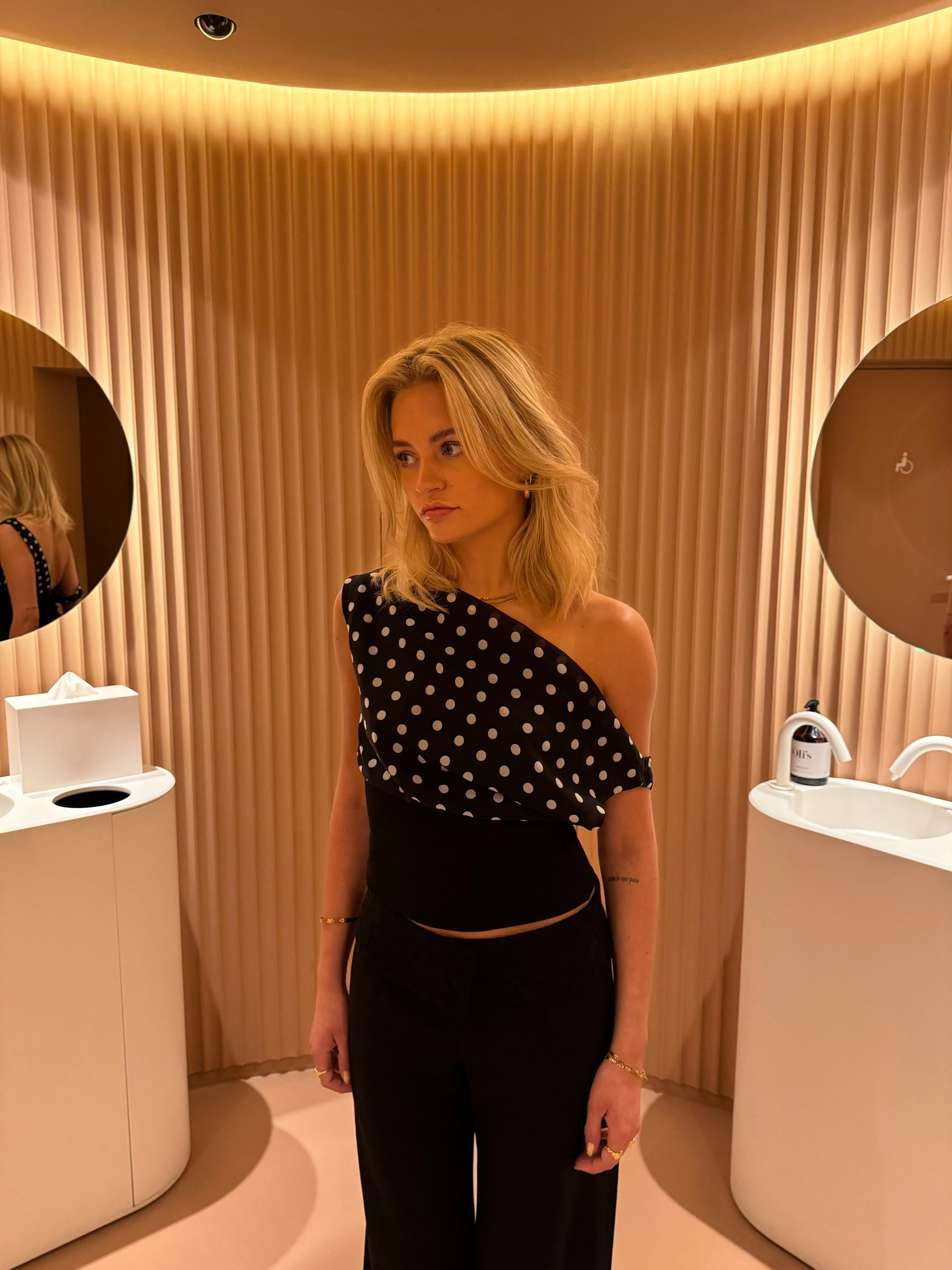 THE ELLA | MONOCHROME POLKA DOT TOP