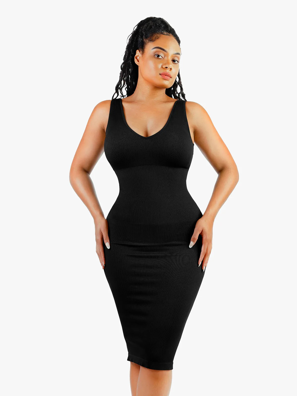 THE MONROE | SHAPEWEAR TUMMY CONTROL MIDI DRESS