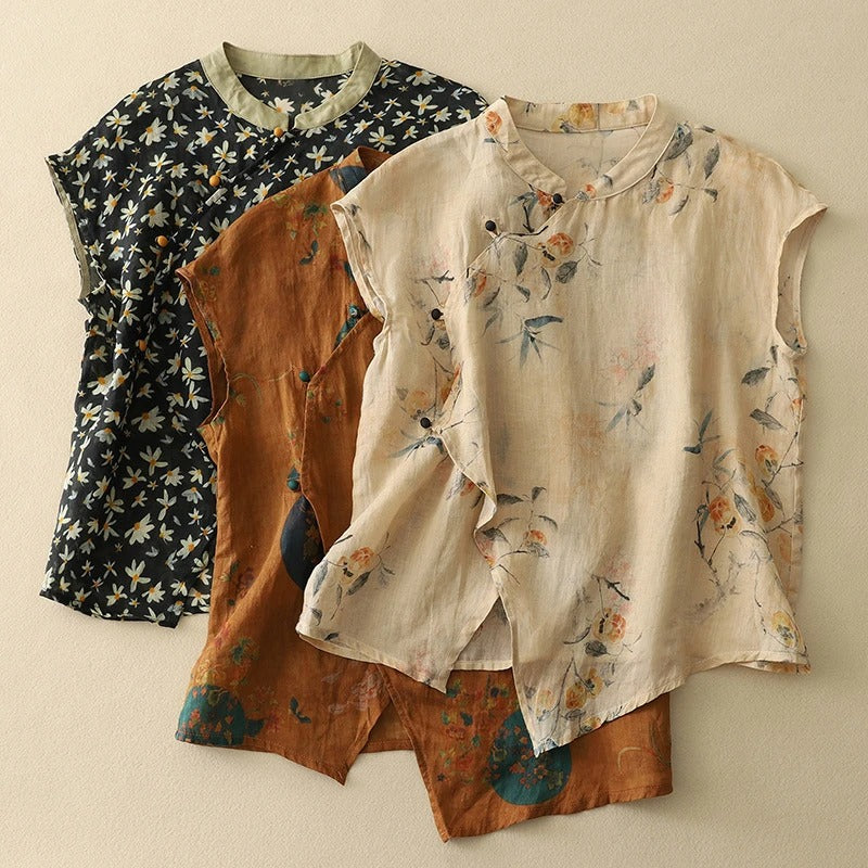 THE LIRIA | LINEN BLEND BLOUSE