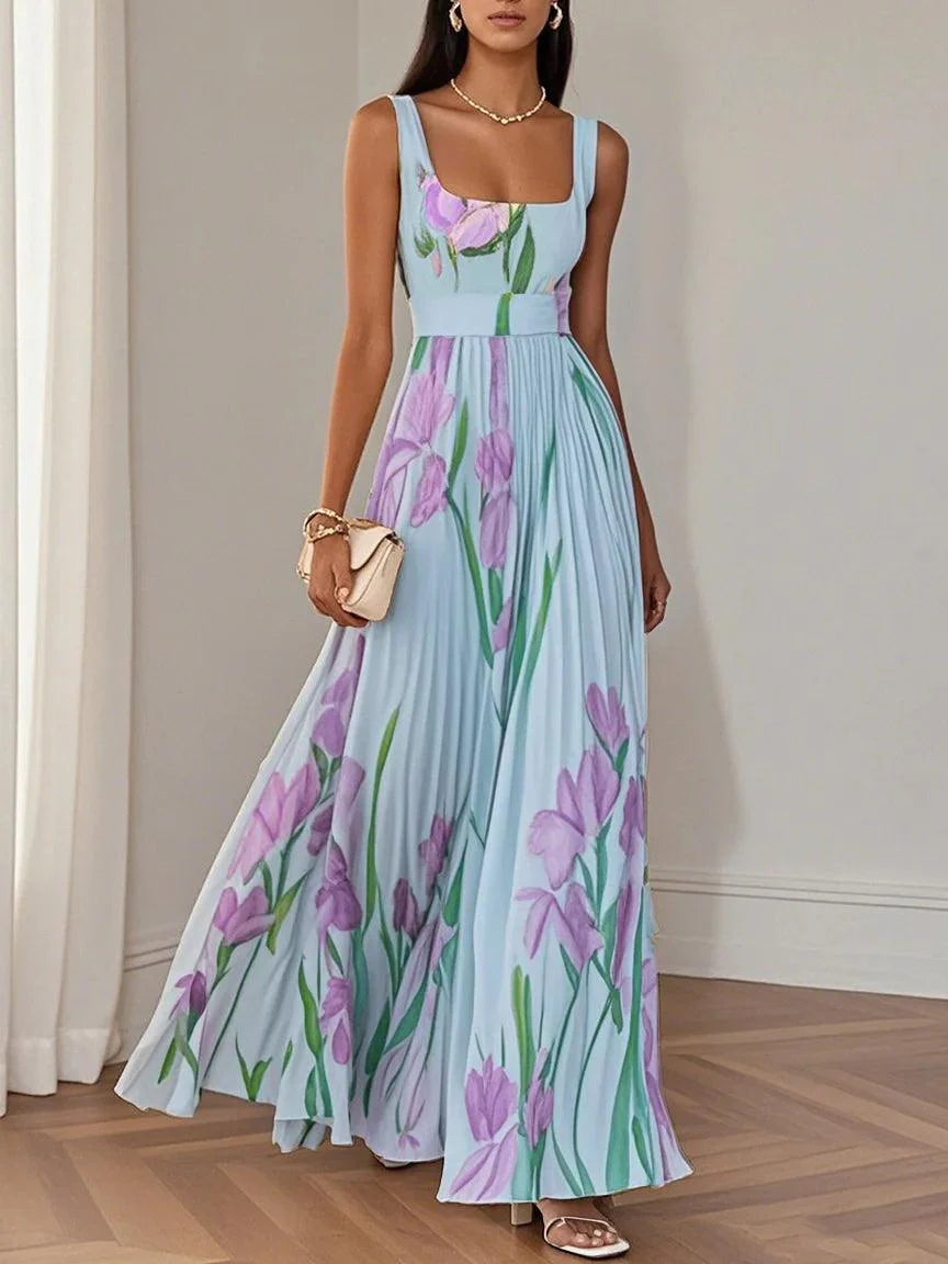 THE ALINOR | FLORAL CHIFFON MAXI DRESS