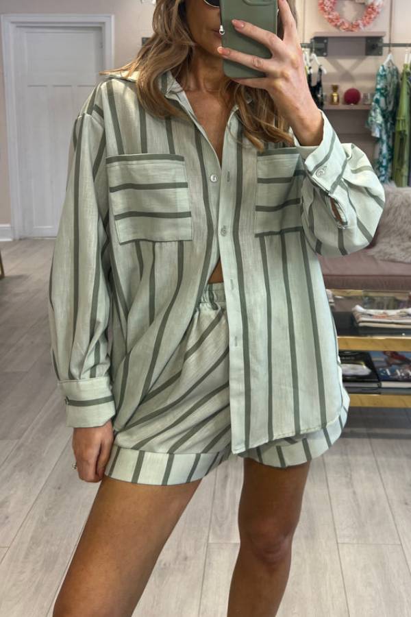 THE CHLOE | STRIPED SHORT SET