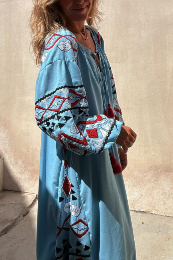 THE DANA | ETHNIC RETRO PRINT LONG SKIRT