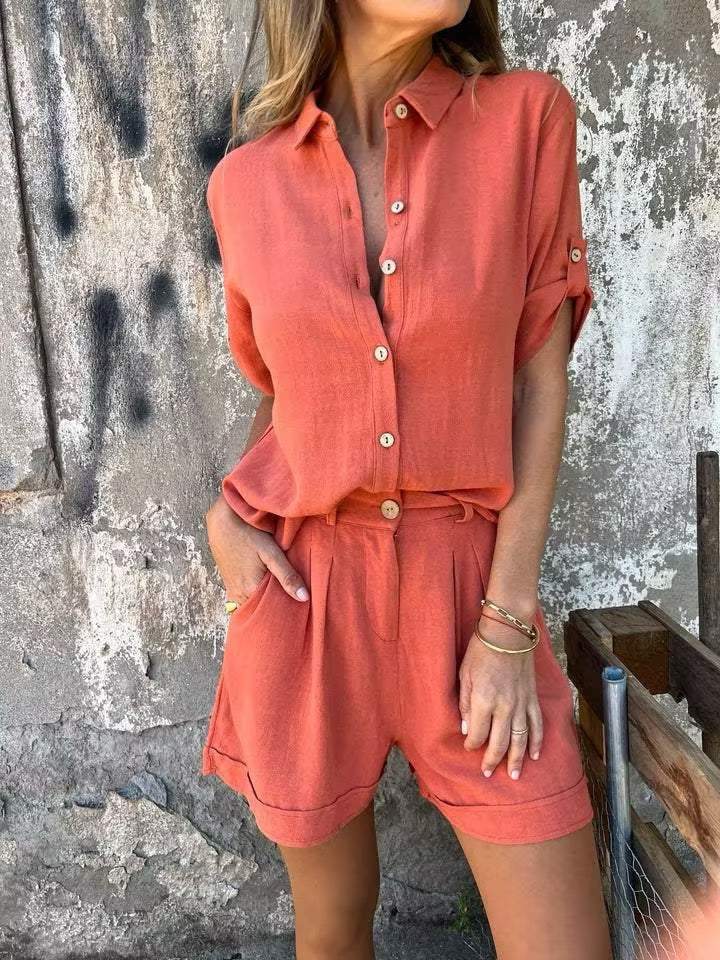 THE ELVINA | RELAXED LINEN TWO-PIECE SET