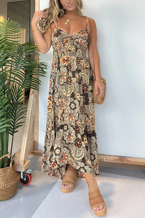 THE LYNN | LACE-UP SLIT MAXI CAMI DRESS